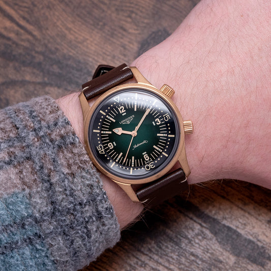 2021 Longines Legend Diver Heritage Bronze Green Dial L3.774.1.50.2