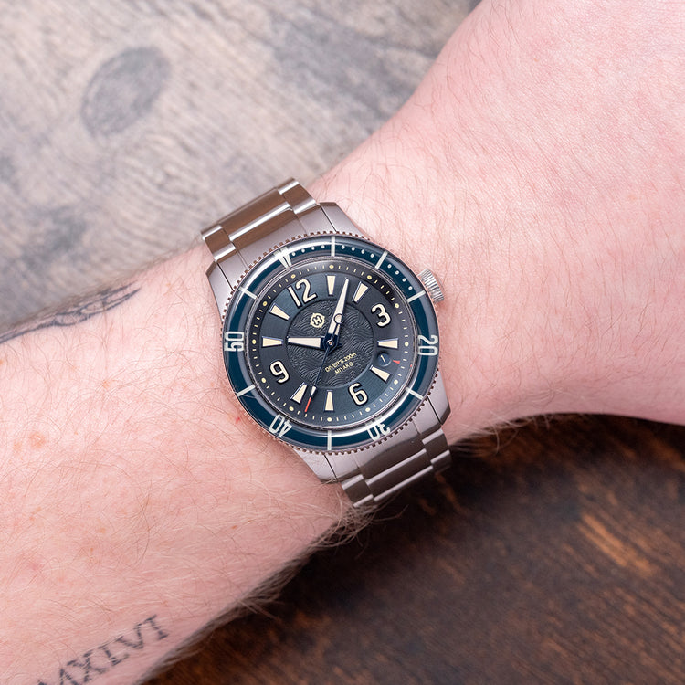 2023 HELM Miyako Blue Automatic Diver 41mm on Bracelet