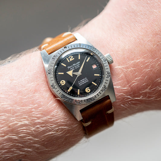 1960s Marc Nicolet Skin Diver Date Automatic ETA 2472 36mm - vault