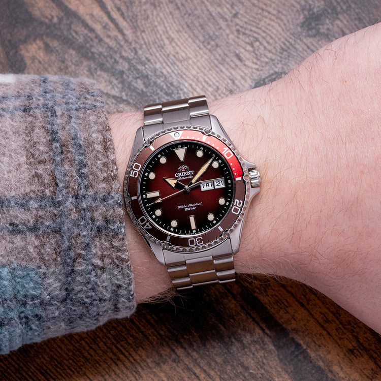 2022 Orient Kamasu Mako III Red/Brown Auto RA-AA0814R19B