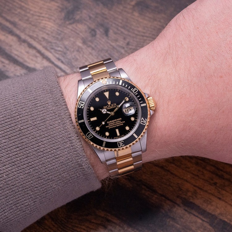 1991 Rolex Submariner Steel & Gold Black Dial/Bezel 16613