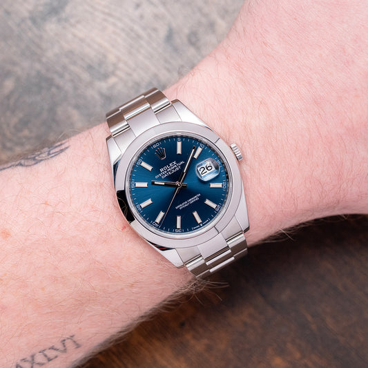 2020 Rolex Datejust 41mm Blue Dial Smooth Bezel / Oyster 126300