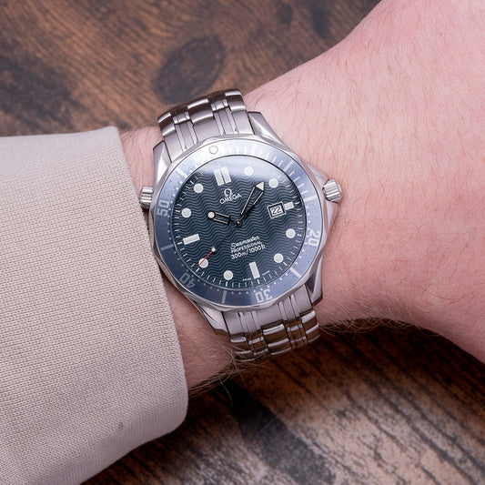 1998 Omega Seamaster 300M Quartz 41mm Faded Blue 2541.80.00