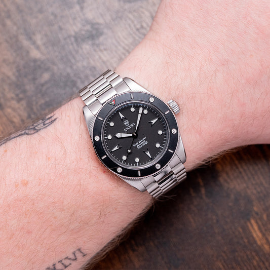 2025 Escudo Ocean Seacrest Preto Auto Black 39mm Diver