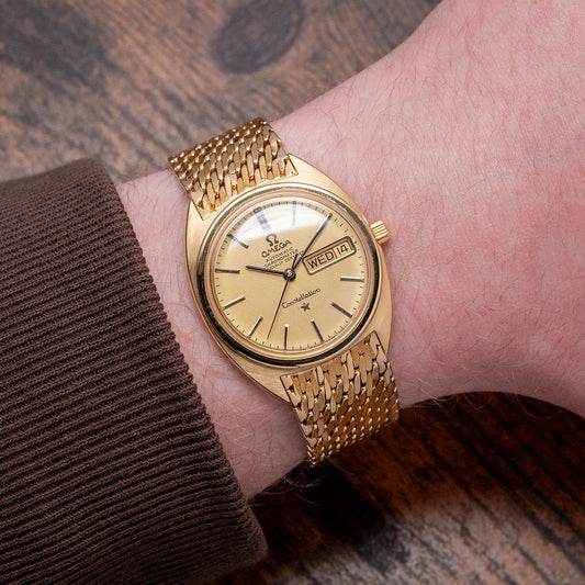 1969 Omega Constellation 18ct Gold on Bracelet C-Case 168.5455/6