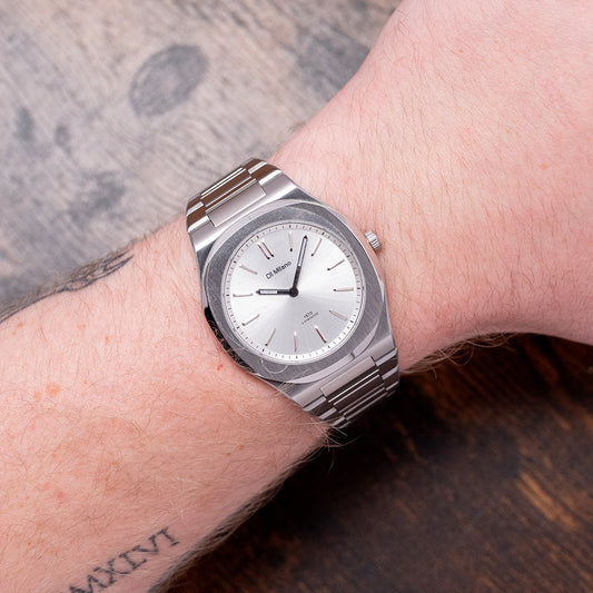 2025 D1 Milano Ultra Thin 1970 Groovy Silver Quartz 39mm