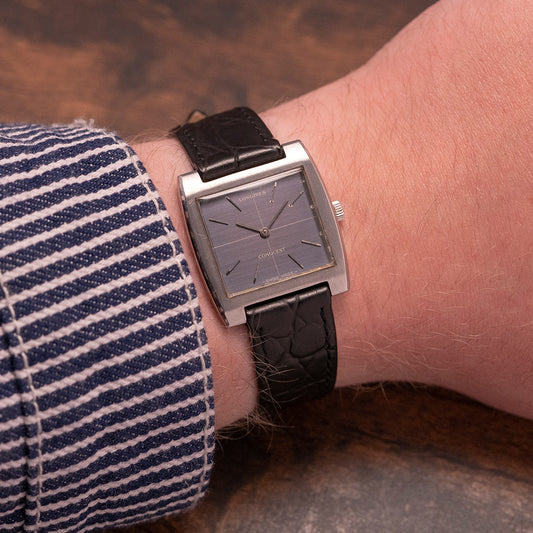1975 Longines Conquest Square Case Crosshair Dial Cal. L847.3