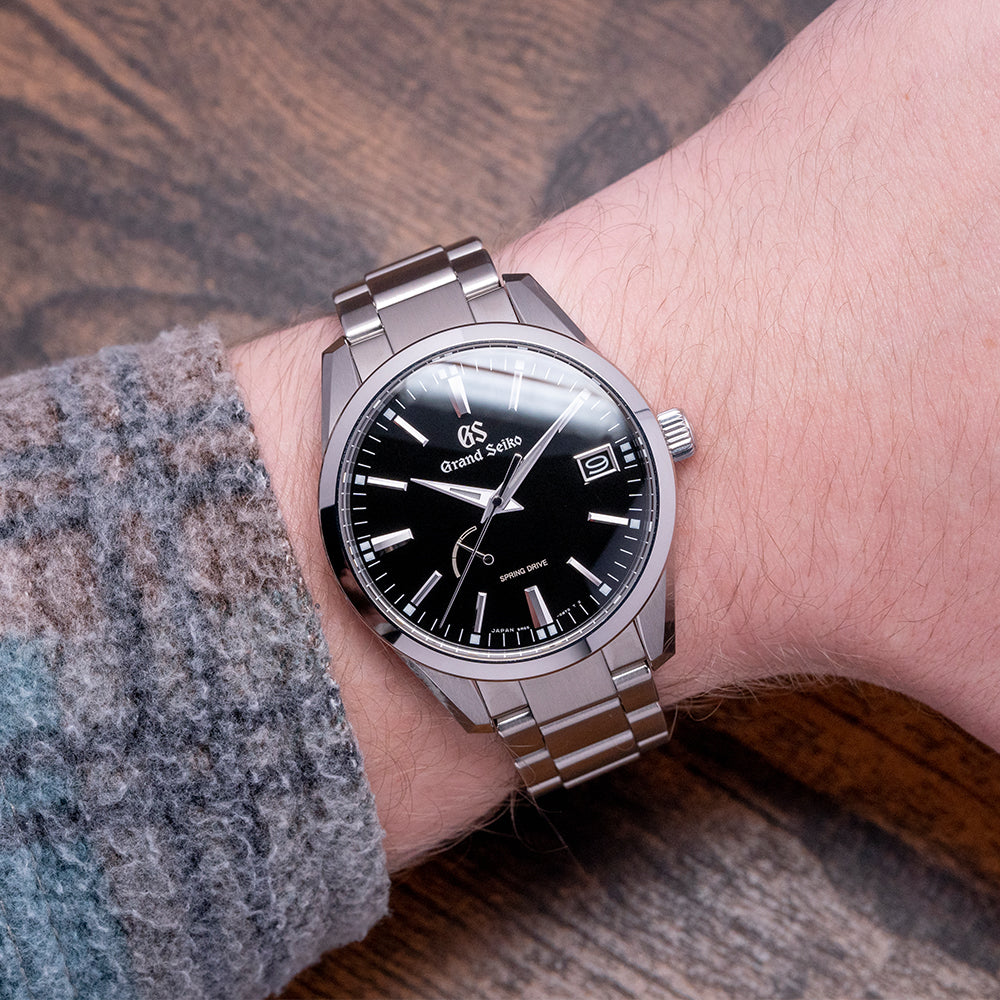 Grand seiko spring drive black online dial