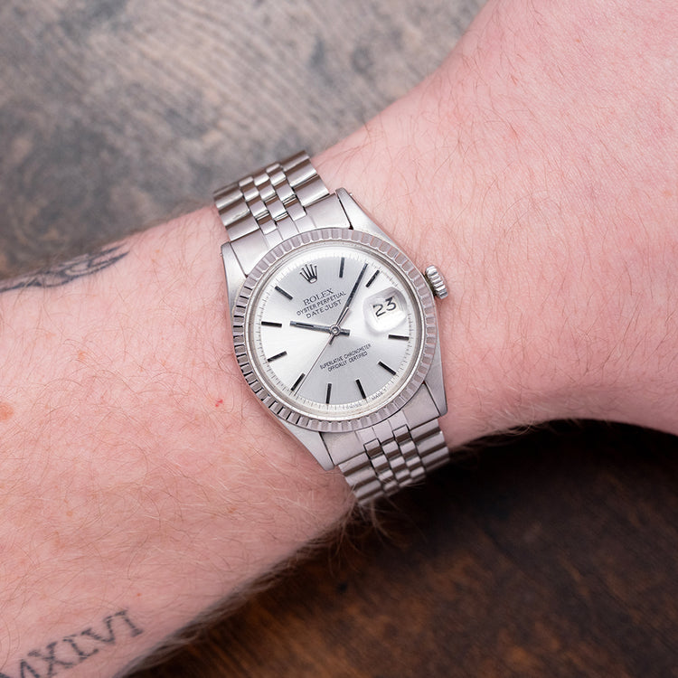 1965 Rolex Datejust 36mm Engine Turned Bezel 1603