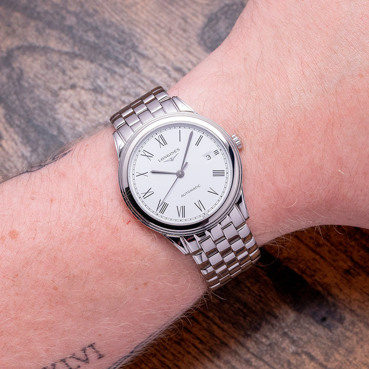 2024 Longines Flagship White 38.5mm Automatic L4.974.4