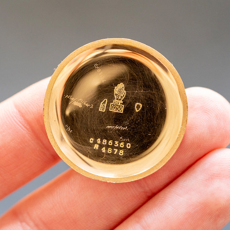 1950s Movado 18ct Pink Gold Triple Calendar Fancy Lugs 34mm - vault