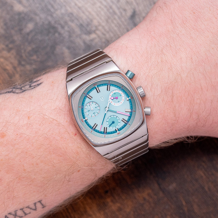 2023 Brew x Worn & Wound Metric Chrono Regulator Sky Blue