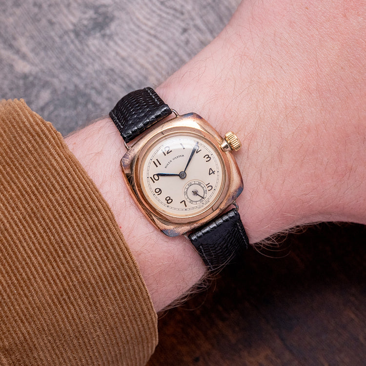 1934 Rolex Oyster 9ct Gold Cushion 31.5mm 678