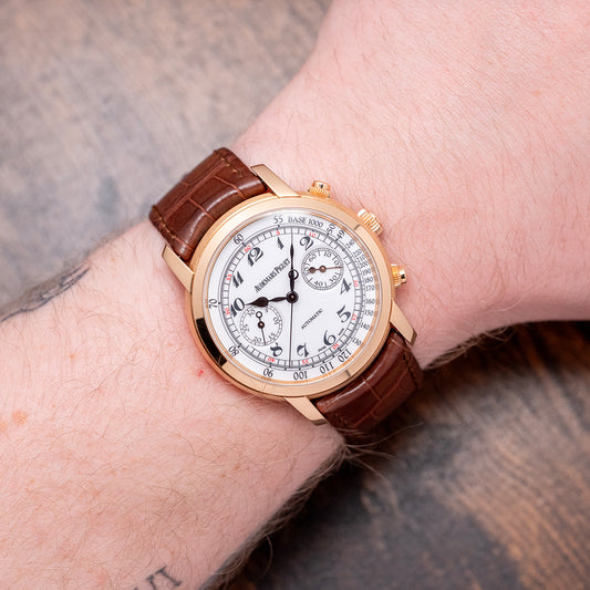 2014 Audemars Piguet Jules Audemars 18ct Rose Chrono 41mm 26100OR