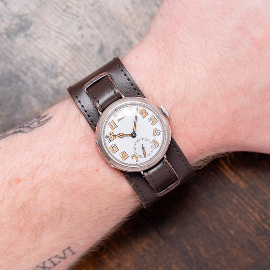 1917 Tavannes Cal. 330 .925 Sterling Silver Trench Watch 34mm