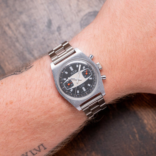 1960s HOGA/Vulcain "Surfboard" Chronograph Valjoux 7733 35.5mm