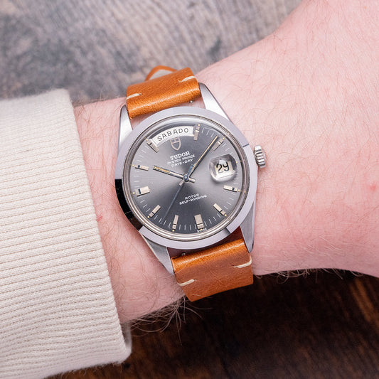 Near NOS 1969 Tudor Oyster Prince Date + Day Jumbo 38mm 7017/0