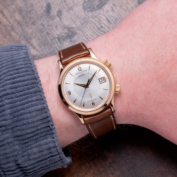 2000s Jaeger LeCoultre Reveil Alarm 18ct Rose Gold 141.2.97