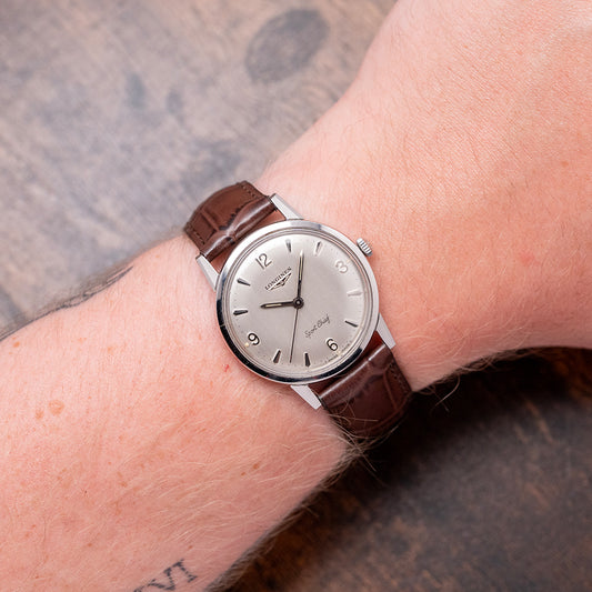 1967 Longines Sport Chief Manual 34mm Box & Papers 7272-4