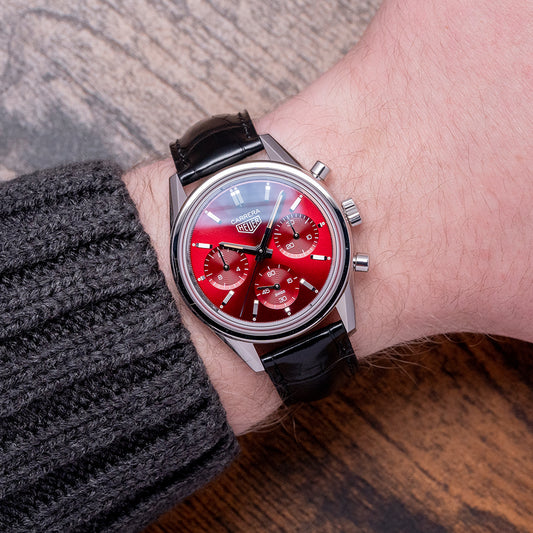 2022 TAG Heuer Carrera Chronograph Red Limited Ed 39mm