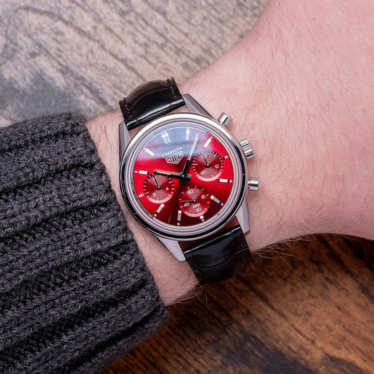 2022 TAG Heuer Carrera Chronograph Red Limited Ed 39mm