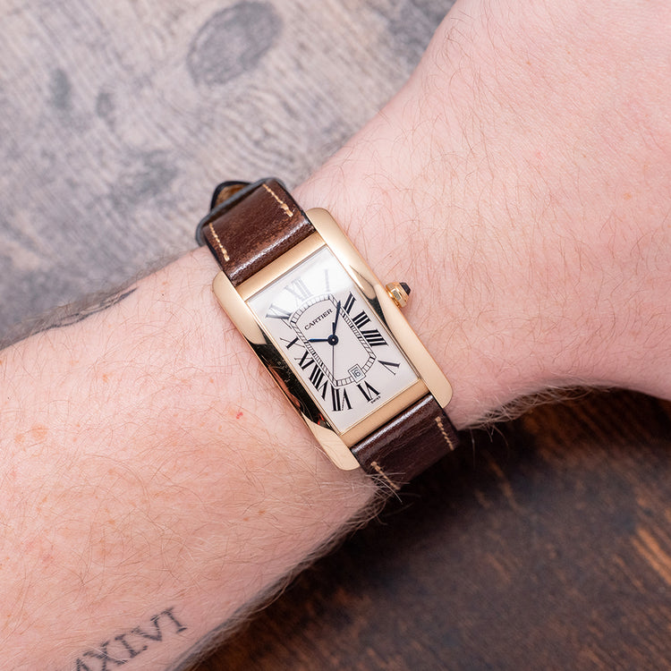 2000s Cartier Tank Americaine XL Yellow Gold Automatic W2603156