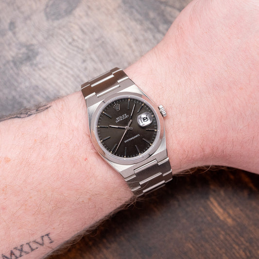 1978 Rolex Datejust Oyserquartz Black Dial 36mm 1st Series 17000