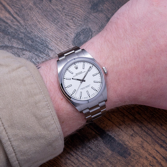 2020 Rolex Oyster Perpetual 39mm White Dial 114300