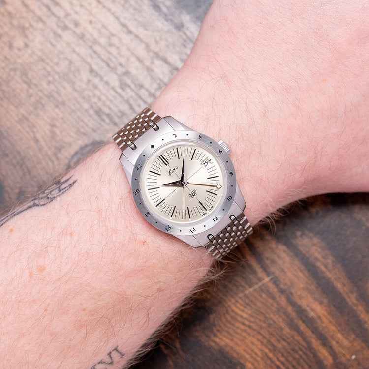 2024 Lorca Model No.1 GMT Silver Dial on Bracelet 36mm