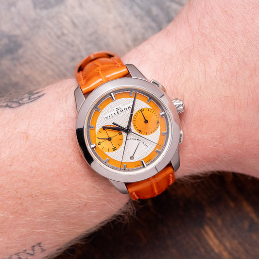 2000s Villemont 18ct White Gold Split Second Chronograph 43mm