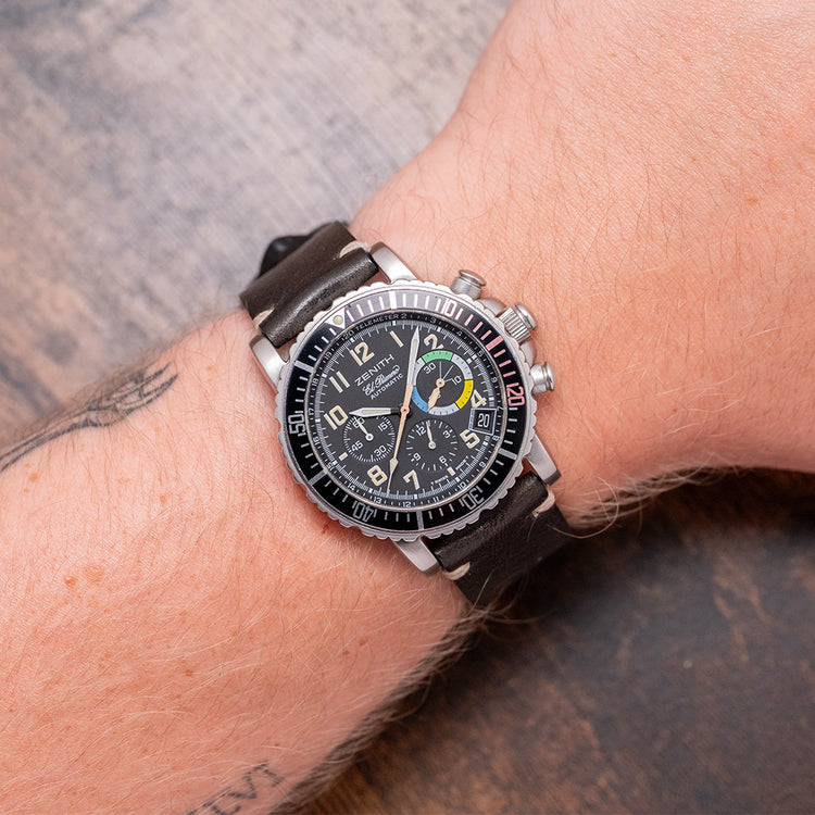 1990s Zenith El Primero Rainbow Flyback 40mm 02.0480.405