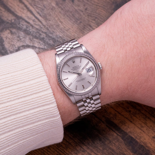 1990 Rolex Datejust 36mm on Jubilee 16220 Box & Papers