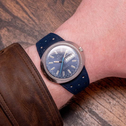 1969 Omega Dynamic Day Date Automatic Blue Racing 166.079