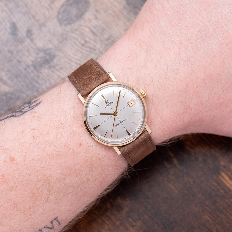 1962 Omega Seamaster Crosshair Gold Plated 34mm 14775