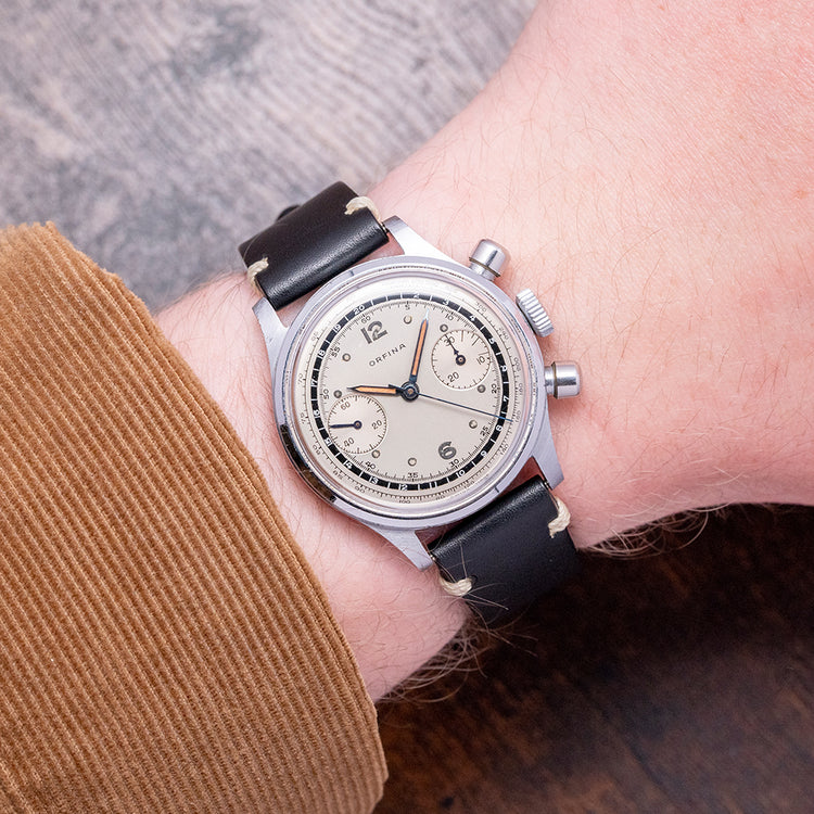 1950s Orfina Chronograph Oversized Pushers 36mm Venus 175
