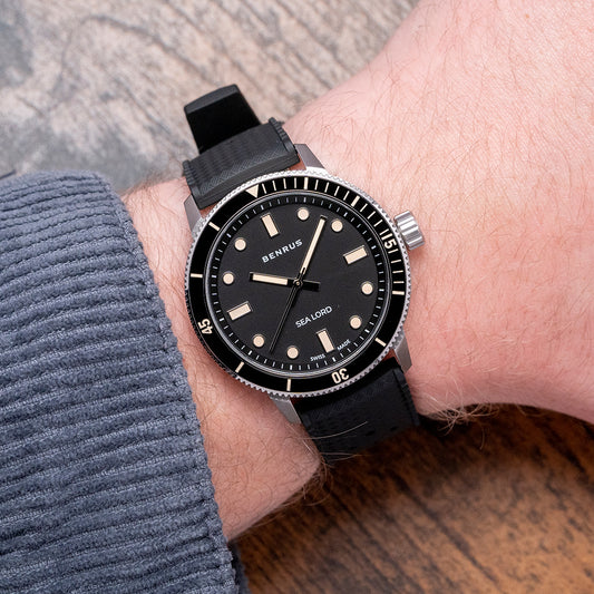 2023 Benrus Sea Lord Classic Diver Black Automatic 39mm