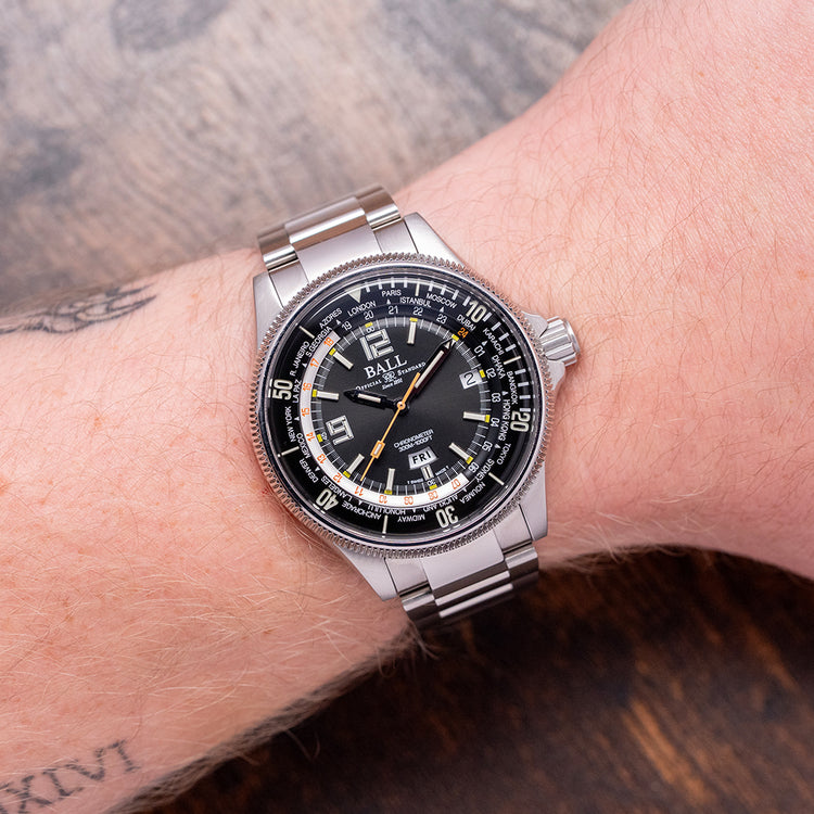 2025 BALL Engineer Master II Diver Worldtime Black 42mm