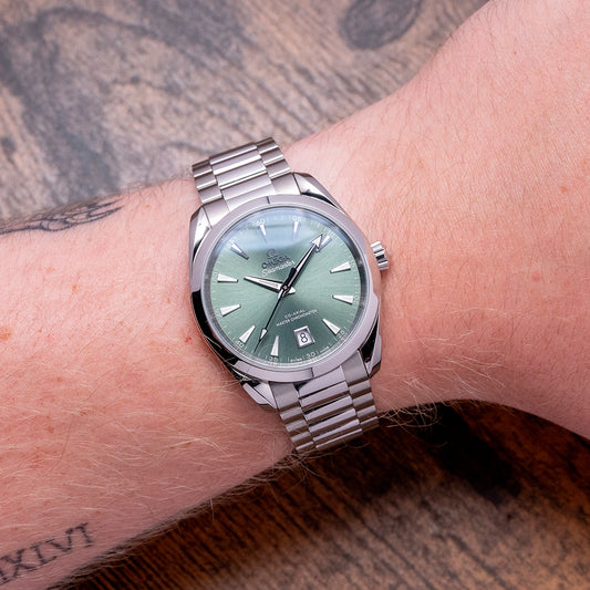 2023 Omega Aqua Terra Shades 38mm Bay Green 220.10.38.20.10.002