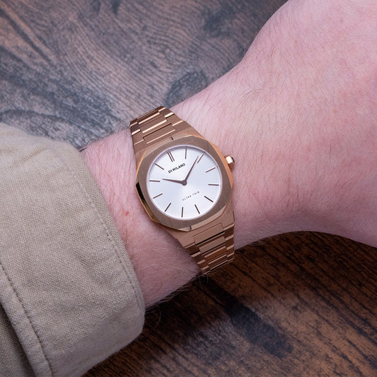 2021 D1-Milano Ultra Thin Rose Gold Quartz UTBL09 34mm