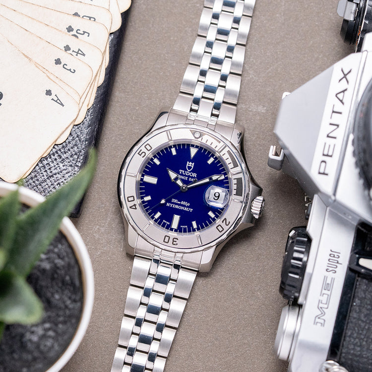 2000s Tudor Prince Date Hydronaut Blue Dial 41mm 89190P