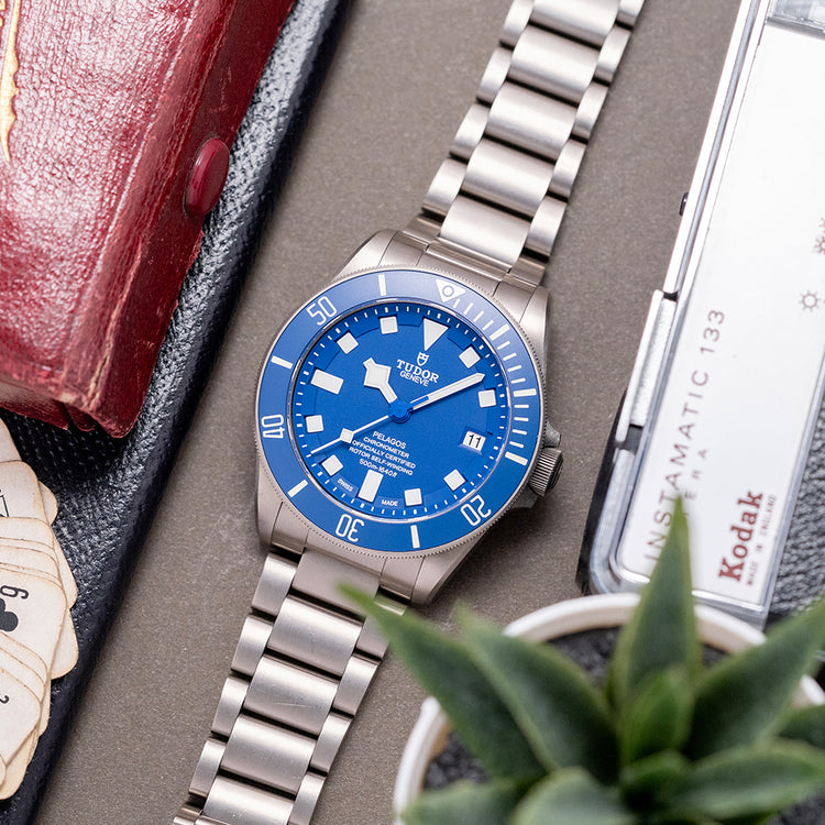 2018 Tudor Pelagos Blue Titanium 42mm on Bracelet 25600TB