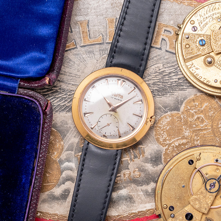 1960s Vetta 'Disco Volante' 34mm Mechanical Gold Plated