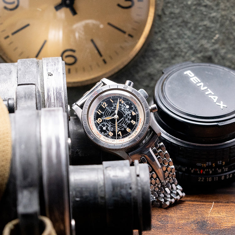 1940s Gallet Flying Officer MK1 'Truman' Black Dial 34mm