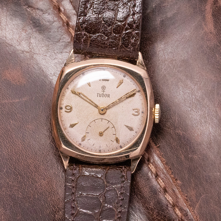 1957 Tudor 9ct Gold "Cushion" 7346 Manual ETA 1250 Rolex Case