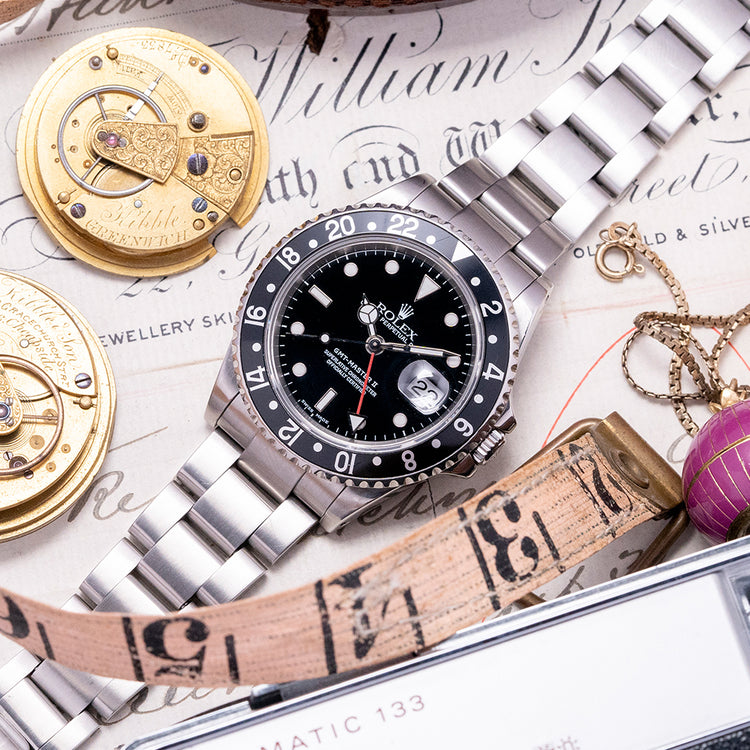 2000 Rolex GMT-Master II Black Bezel 40mm 16710