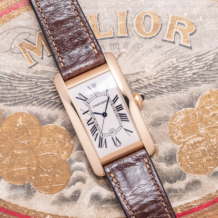 2000s Cartier Tank Americaine XL Yellow Gold Automatic W2603156