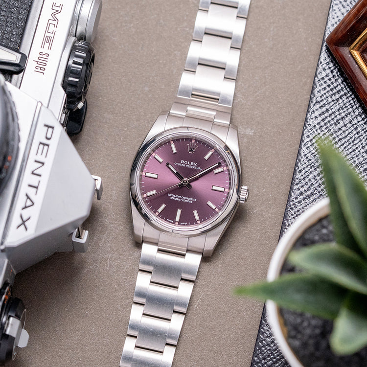 2016 Rolex Oyster Perpetual 34mm 'Red Grape' 114200