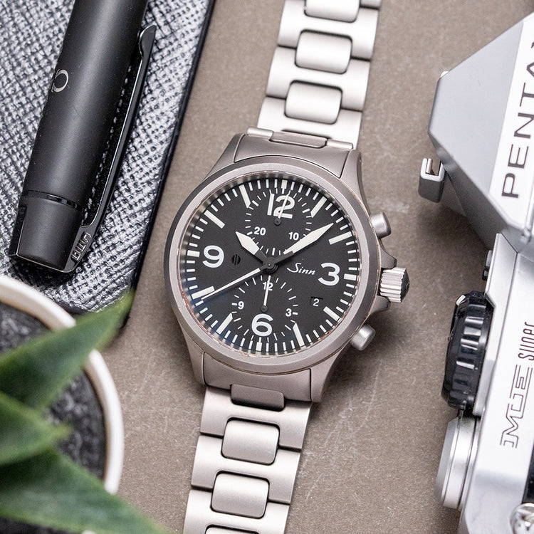 2000s Sinn 756 Chronograph Automatic 40mm on Bracelet