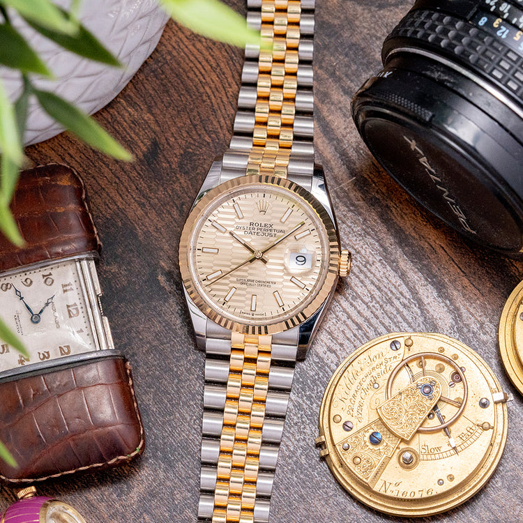 2023 Rolex Datejust 36mm Two-Tone Fluted Motif Dial 126233