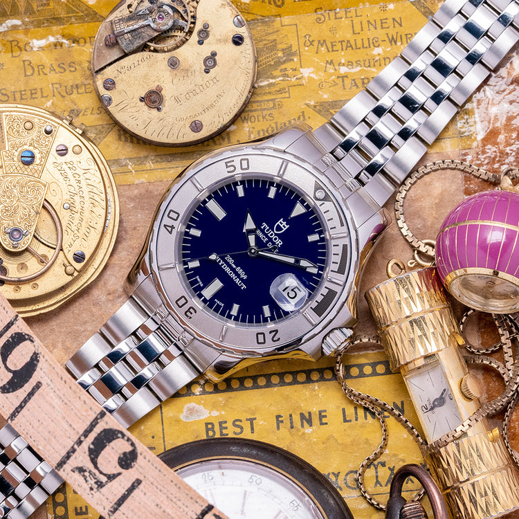 2000s Tudor Prince Date Hydronaut Blue Dial 41mm 89190P